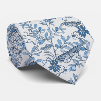 Moth Butterfly Pattern Neck Tie