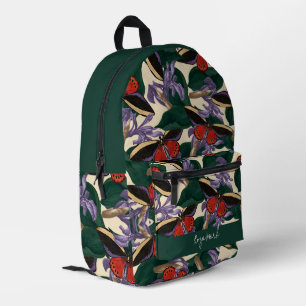 Moth Butterfly Pattern Printed Backpack