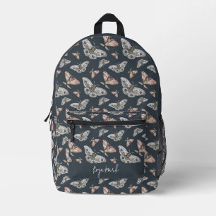 Moth Butterfly Pattern Printed Backpack