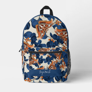 Moth Butterfly Pattern Printed Backpack