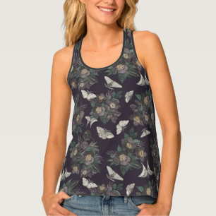 Moth Butterfly Pattern Tank Top