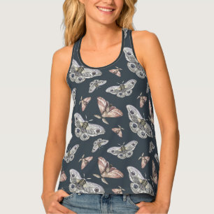 Moth Butterfly Pattern Tank Top