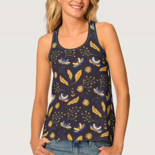 Moth Butterfly Pattern Tank Top