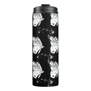 Moth Butterfly Pattern Thermal Tumbler