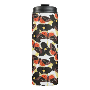 Moth Butterfly Pattern Thermal Tumbler