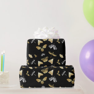 Moth Butterfly Pattern Wrapping Paper