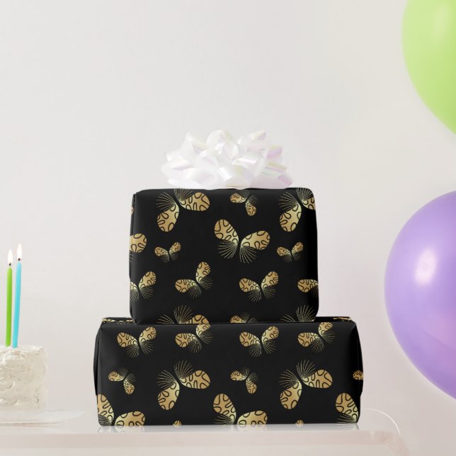 Moth Butterfly Pattern Wrapping Paper (Party Gifts)