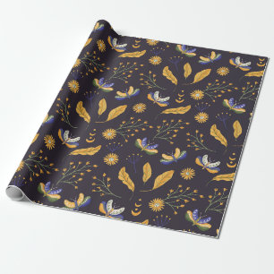 Moth Butterfly Wrapping Paper
