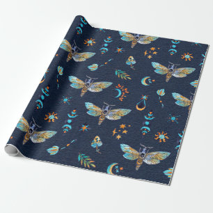 Moth Butterfly Wrapping Paper