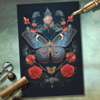 Moth Dark Academia 2 Decoupage Paper