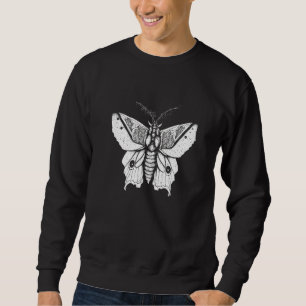 Moth Insect Magical Esoteric Line Illustration  5 Sweatshirt