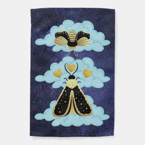 Moth Magic Garden Flag