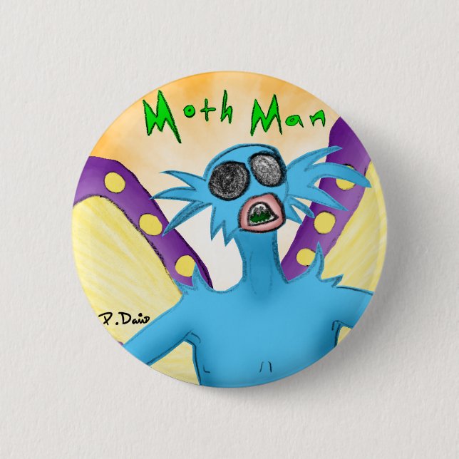 Moth Man Button (Front)