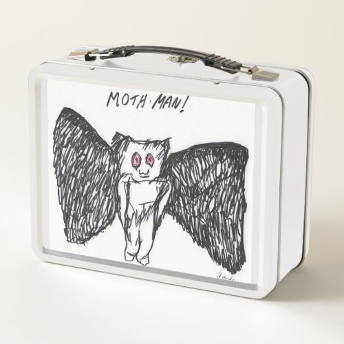 Moth Man is Shy Metal Lunch Box