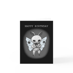 Moth Man Prophecy Unique Gothic Custom Birthday  Card