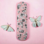 Moth Meadow  Skateboard<br><div class="desc">Textured floral moth pattern</div>