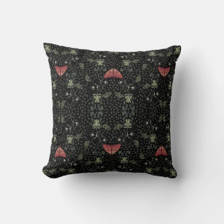 Moth Motif Throw Pillow