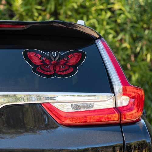Moth of crimson red sticker