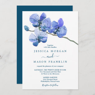 Moth Orchid Wedding Invitation Card