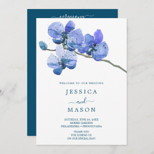 Moth Orchid Wedding Program