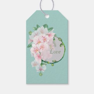Moth Orchids Romance Personalized Gift Tags