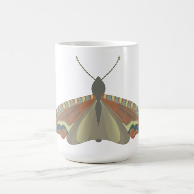 Moth painted coffee mug (Center)