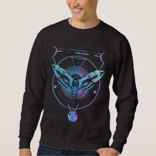 Moth Pastel Goth Geometric Witchy Crescent Sweatshirt
