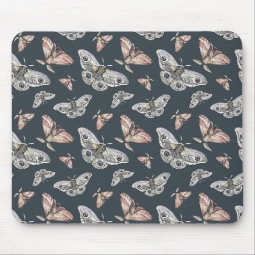 Moth Pattern Mouse Pad