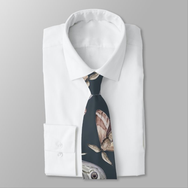 Moth Pattern  Neck Tie (Tied)