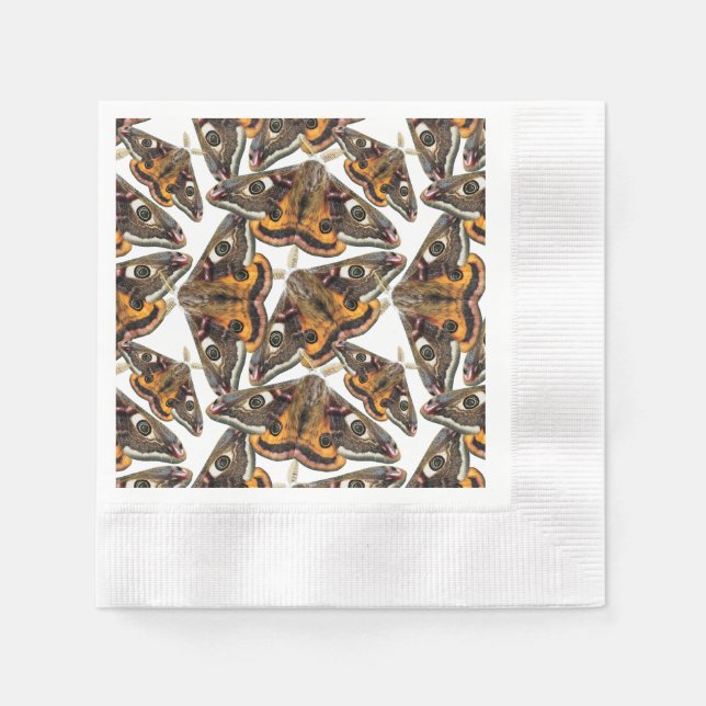 Moth pattern paper napkins (Front)