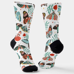 Moth Pattern Socks