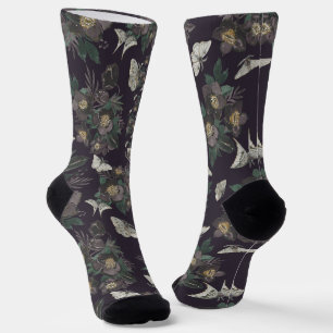 Moth Pattern Socks