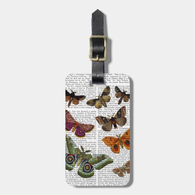 Moth Plate 3 Luggage Tag (Front Vertical)