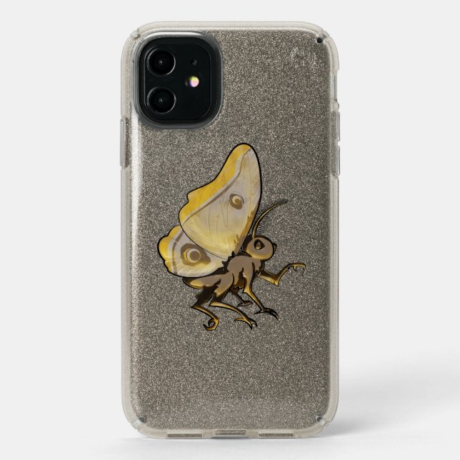 Moth Speck iPhone 11 Case (Front (Black Phone))