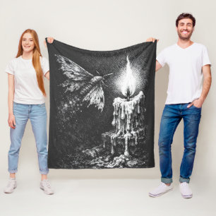 Moth to the Flame — by BurnsInHell Fleece Blanket
