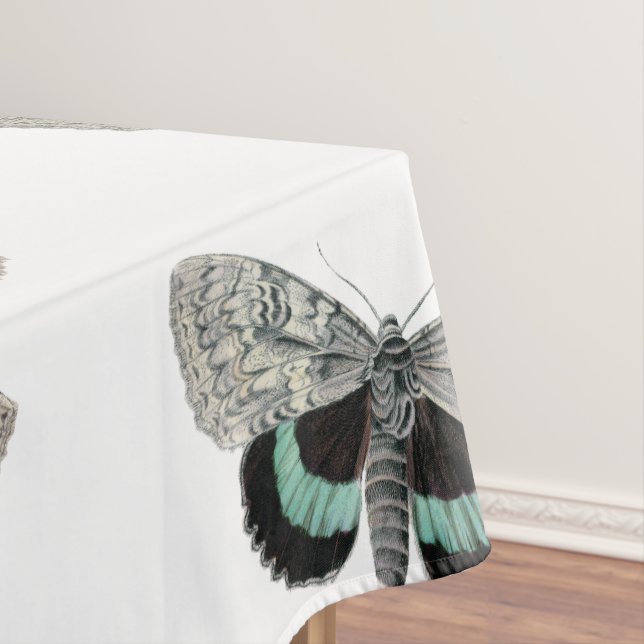 Moth vintage illustration tablecloth (In Situ)