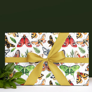 Moth Watercolor Wrapping Paper