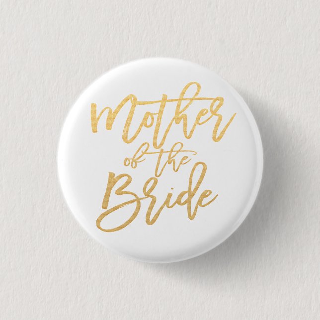 Mothe of the bride calligraphy button (Front)