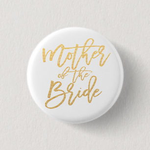 Mothe of the bride calligraphy button