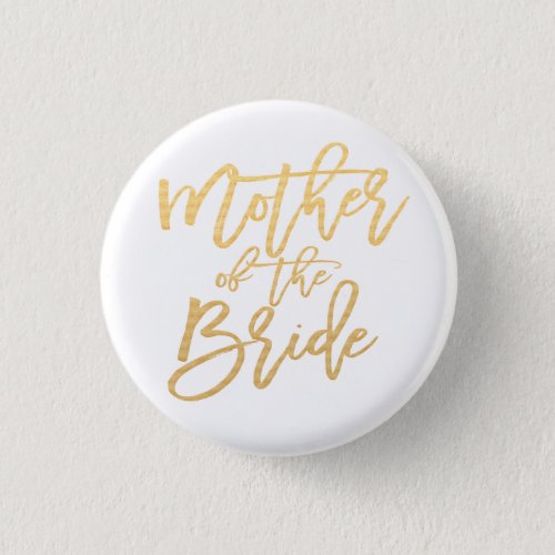 Mothe of the bride calligraphy button