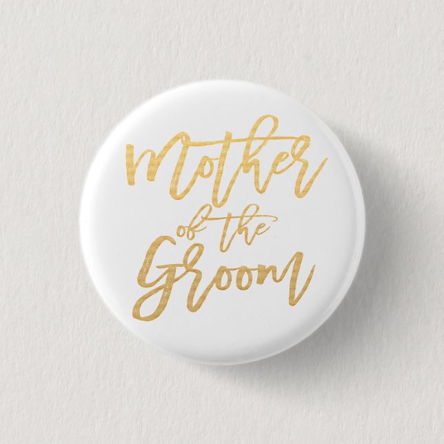 Mothe of the groom calligraphy button (Front)