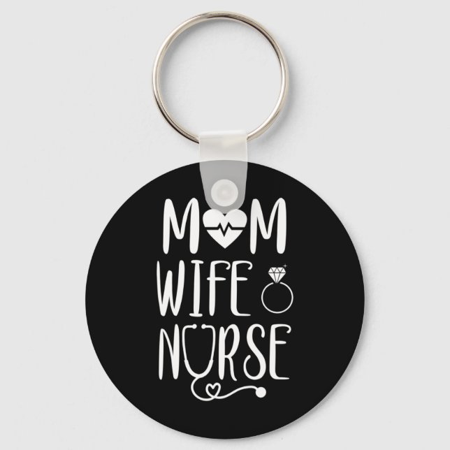Mother's Day  Gift - Never Underestimate A Mom Keychain (Front)