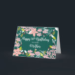 Mother 56th Birthday Green Flowers Card<br><div class="desc">The day to celebrate her wonder and uniqueness is drawing nearer and nearer. When the day of your mom’s 56th birthday arrives you must give her this card that shares good wishes for her.</div>