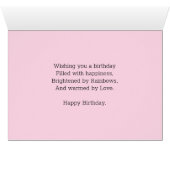 Mother 77th Birthday with pink flowers (Inside Horizontal (Bottom))