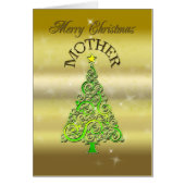 Mother, a gold effect Christmas card (Front)