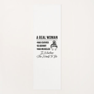 Mother A Real Woman Birthday Yoga Mat