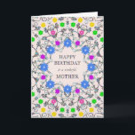 Mother Abstract Flowers Birthday Card<br><div class="desc">An abstract floral birthday card for a mother. A glorious abstract pattern with flowers and diamonds. A very pretty, feminine, and stylish way to say 'Happy Birthday' to a mother. An unusual design that stands out. Send your birthday wishes in an elegant and eloquent way. All the diamonds on this...</div>
