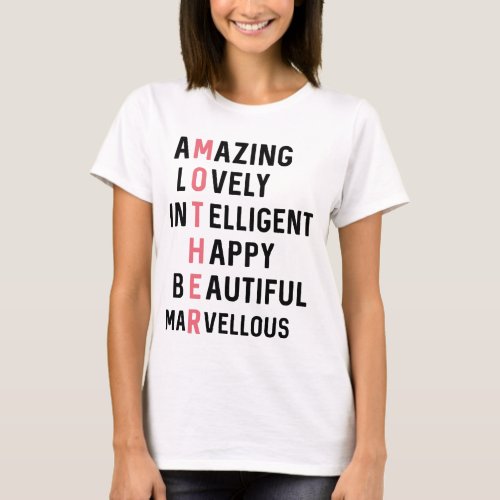 Mother Acrostic Poem  Mothers Day Gift T_Shirt