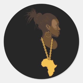 Mother Africa Classic Round Sticker by brev87 at Zazzle