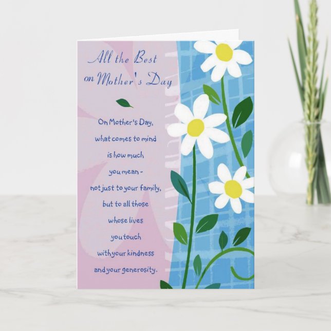 Mother -All The Best On Mother's Day Card (Front)